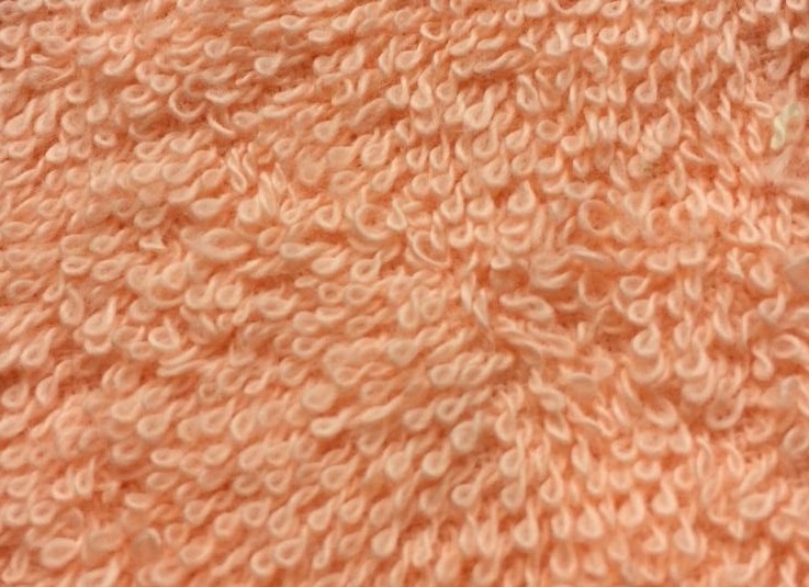 Ткань махровая персик насыщенный
