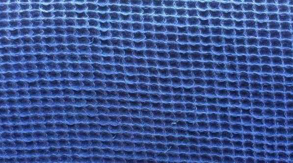 Вафельная ткань темно-синяя